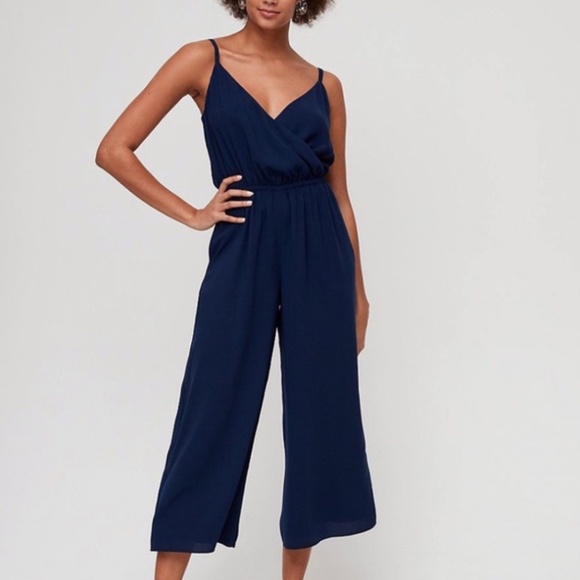 Wilfred Melodie Jumpsuit, Navy, Size Large - Picture 1 of 5